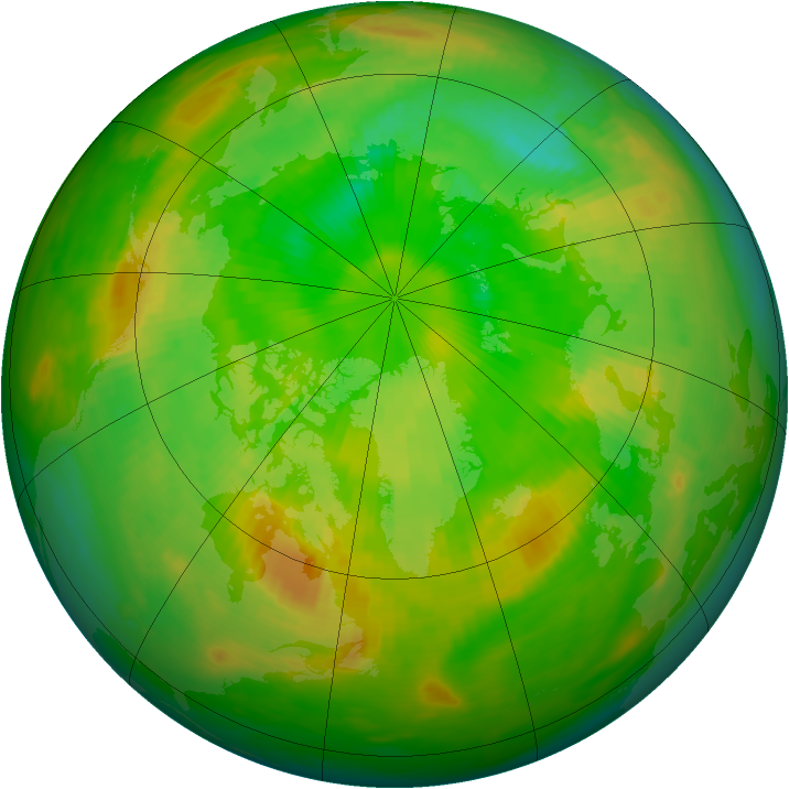 Arctic ozone map for 28 June 1979